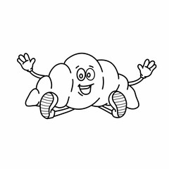 funny croissant cartoon