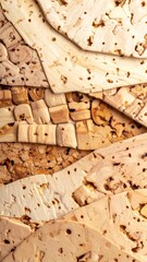 Close up Abstract Cork Board Texture with Natural Detailed Patterns Background