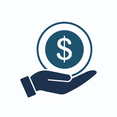 hand-holding-a-dollar-sign-with-a-smooth-line-art