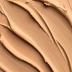Close Up of Beige Creamy Foundation Texture for Cosmetics or Abstract Background