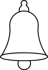christmas bell icon on transparent background