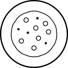 cookie plate icon on transparent background