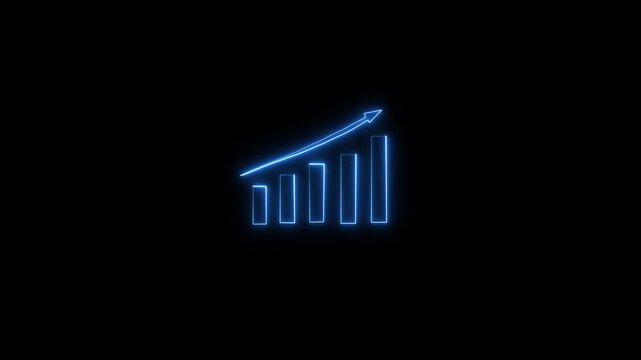 Double exposure of graph, stock display and rows of coins for finance and banking concept.up and daun graph on 4k motion video