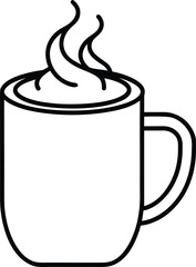 hot chocolate icon on transparent background