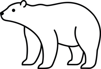 polar bear icon on transparent background