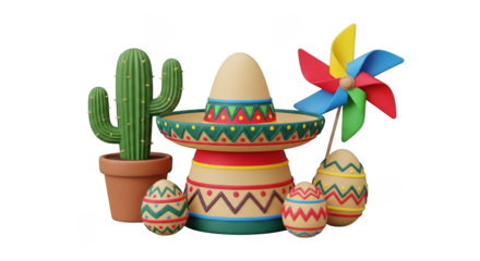 Fiesta celebration with festive elements