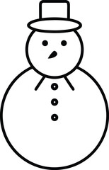 snowman icon on transparent background