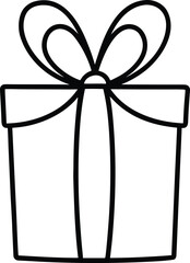 wrapped present icon on transparent background