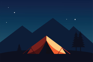 tent in the night