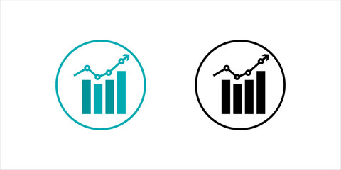  prices growth icon set, growing real estate market, linear design
