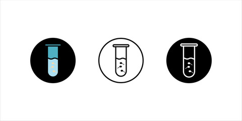 sperm test icon, tube and semen
