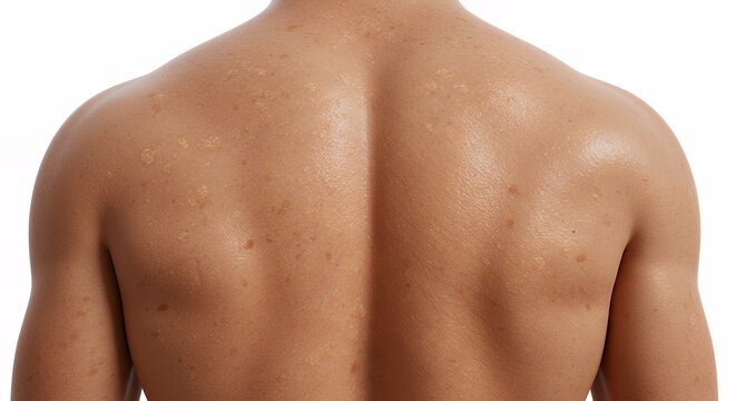 Bare back of a person