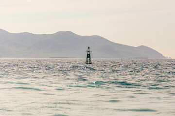 kite surfing in the sea