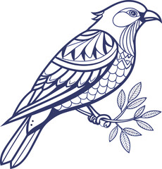 ✅ 🕊️ MAJESTIC LINE ART STYLE ✨— A graceful AI bird perched in peace, captured in fine geometric elegance. Ideal for decor, tattoos & print. Download & elevate your art now!