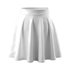 Elegant White Pleated ALine Skirt Fashionable, Mini Skirt