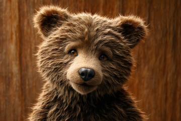 Adorable Brown Bear Cub Portrait
