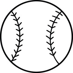 Obraz premium baseball icon outline vector illustration on transparent background