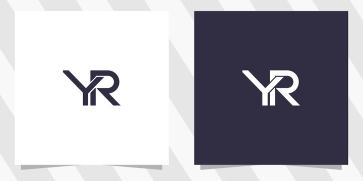 letter yr ry logo design