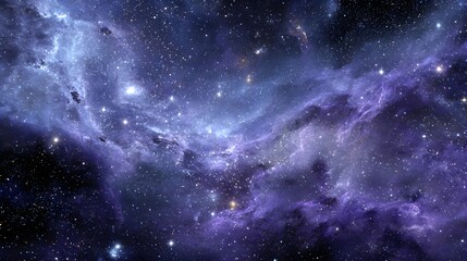 Fototapeta premium Vast expanse of space filled with nebulae and stars.