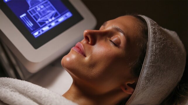 Exploring Anti-Aging Technology Through a Skin Scanner With a Detailed Facial Map and Clinical Lighting in a Wellness Clinic