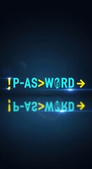 Fototapeta premium Complex password creation concept for internet security and data safety