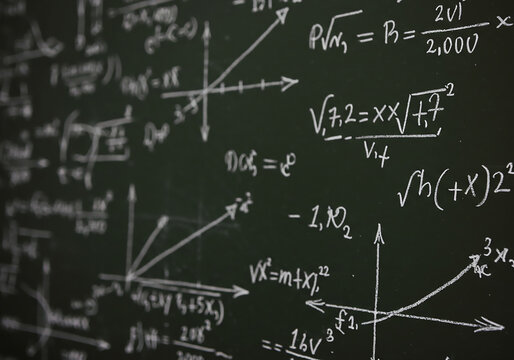 Dive into advanced math concepts scrawled on a chalkboard ideal for education, science, research, or study aids offering a glimpse into complex equations - Powered by Adobe
