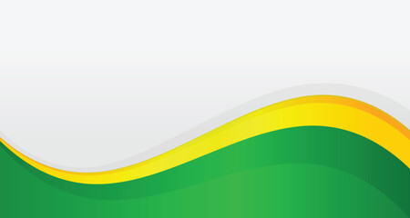 Modern green banner background. Graphic design banner pattern background template with dynamic wave shapes.