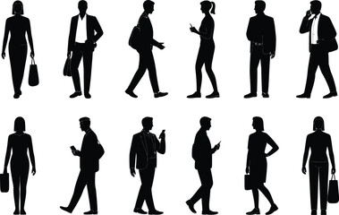 Business People Silhouettes Collection women walking