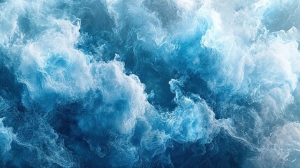 Dive into a stunning blue abstract, perfect for creating a serene, modern backdrop with calming, dreamy vibes that evoke the beauty of ocean depths and cloud formations
