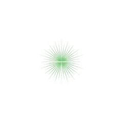 Fototapeta premium Abstract light green sunburst illustration with fine radial lines creating a dynamic and fresh visual effect against a clean white backdrop.