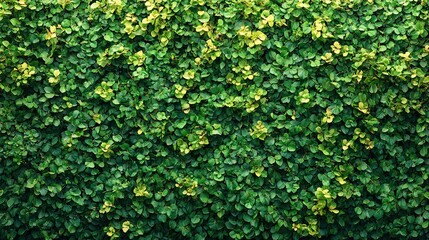 Dense Green Foliage: A Textured Wall of Vibrant Leaves and Subtle Yellow Highlights
