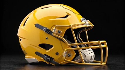 football helmet on black background