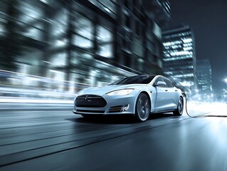 Electric Car Charging in Urban Setting