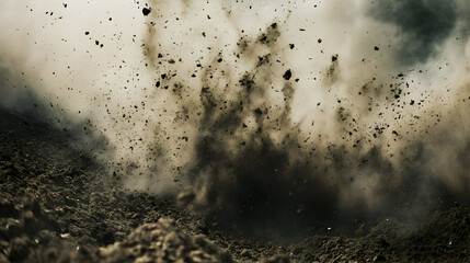Powerful dirt explosion