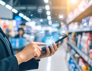 Seamless Omnichannel Retail: In-Store & Smartphone Interaction. Integrated Customer Experience & Modern Commerce