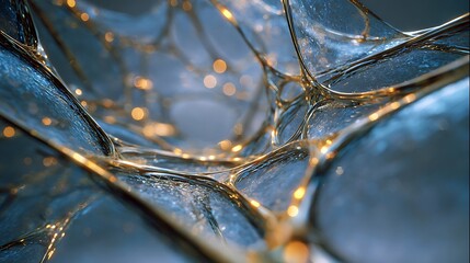 Abstract Golden Lines and Bokeh Background