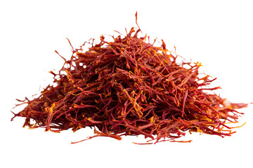 Naklejka premium Saffron spice threads culinary ingredient red gold flavor aroma