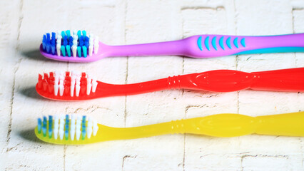 Toothbrush with wavy bristles.