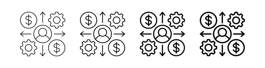 Business Model Multi Style Icon Set Vector Collection