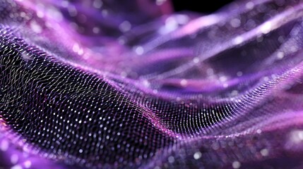 Abstract Purple Mesh with Bokeh Effect