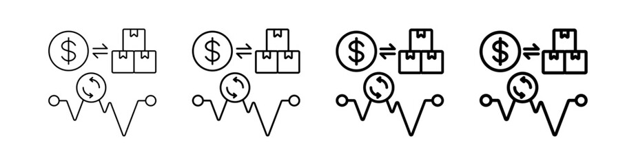Trading Multi Style Icon Set Vector Collection
