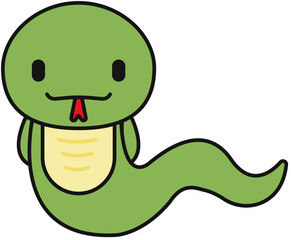 Cute snake character