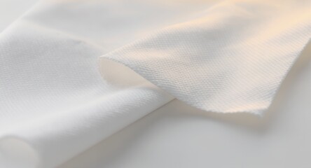 Obraz premium Closeup of White Textured Fabric Drape