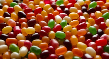 Colorful Candy Background Assorted Jelly Beans