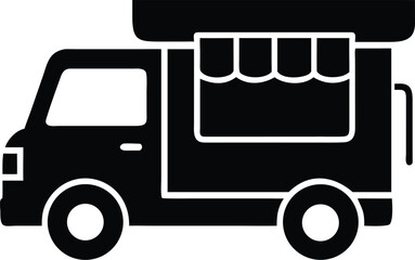 truck silhouette vector van delivery cargo auto