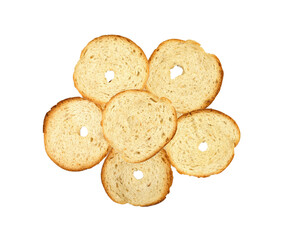 friselle bread slices isolated on transparent background.