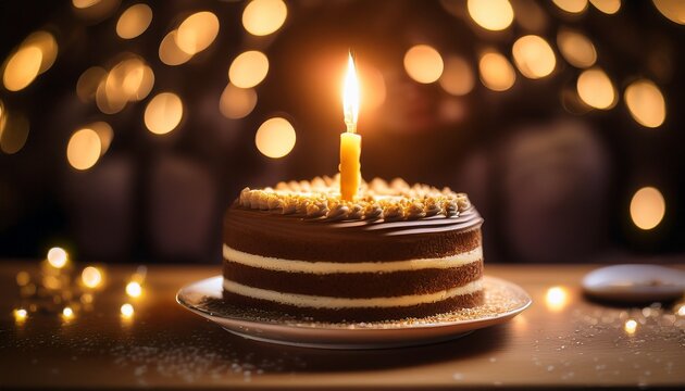 celebrating a joyous birthday with a delicious cake glowing candle and a heartfelt wish in a warm festive atmosphere