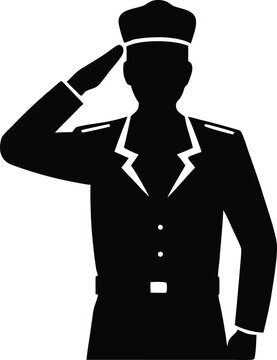 recommend clip art: saluting soldier silhouette vector illustration military salute patriot army clipart design icon