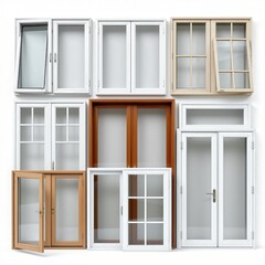Various Window Designs in Different Styles and Materials for Architectural and Interior Inspiration