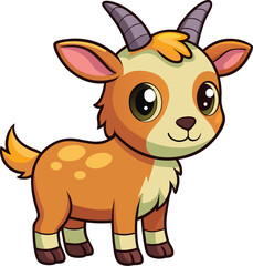 a goat on white background